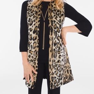 Chico’s Animal Faux-Fur Vest Chico’s Size: 1